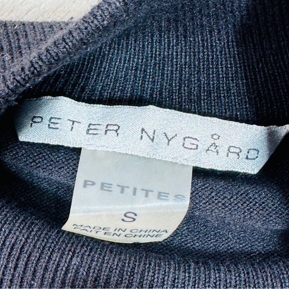 Peter Nygard Dangle Fish Scale Sequins Mock Neck Sleeveless Sweater Black PS - Picture 9 of 12